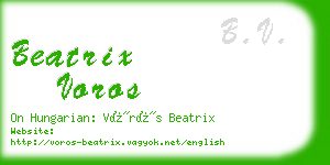 beatrix voros business card